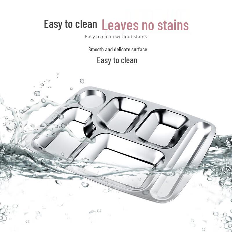 

MAXCOOK 304 Stainless Steel Divided Lunch Tray