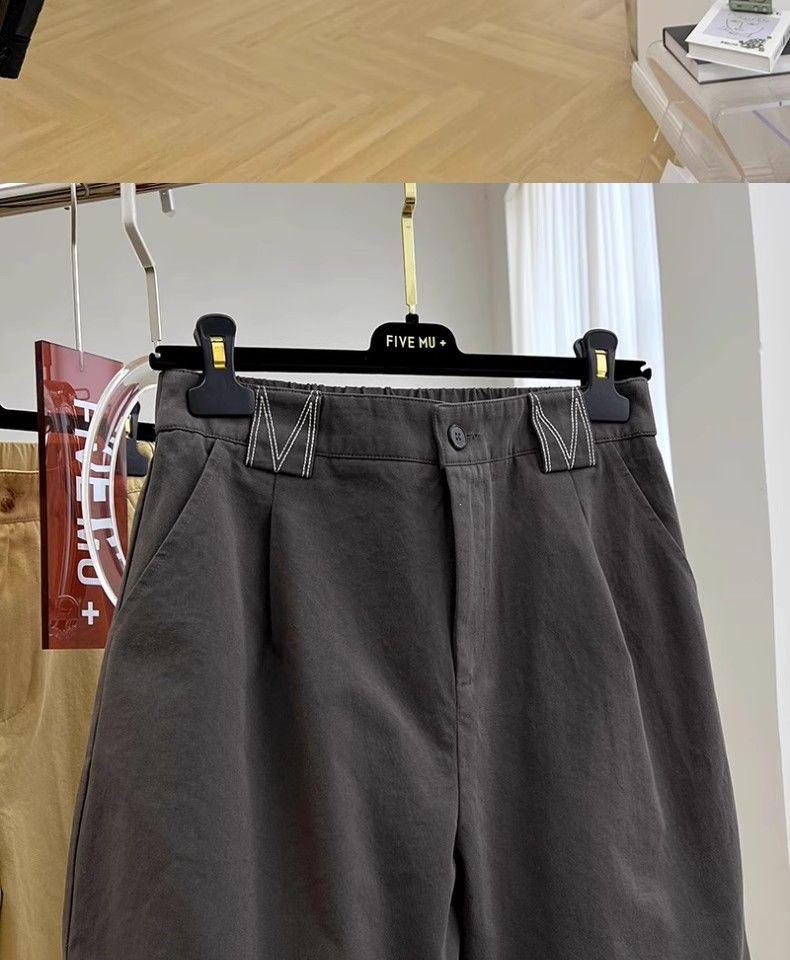 Plus Size High-Waisted Retro Casual Cargo Shorts for Women - Summer Stylish Loose Wide-Leg Pants 