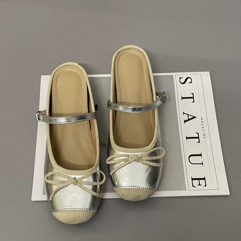 Fashion Increased Inner Height 5CM Slippers Spring and Autumn Casual Toe Flat Shoes Women's Bow Luxury Soft Women's Shoes Tenis De Mujer