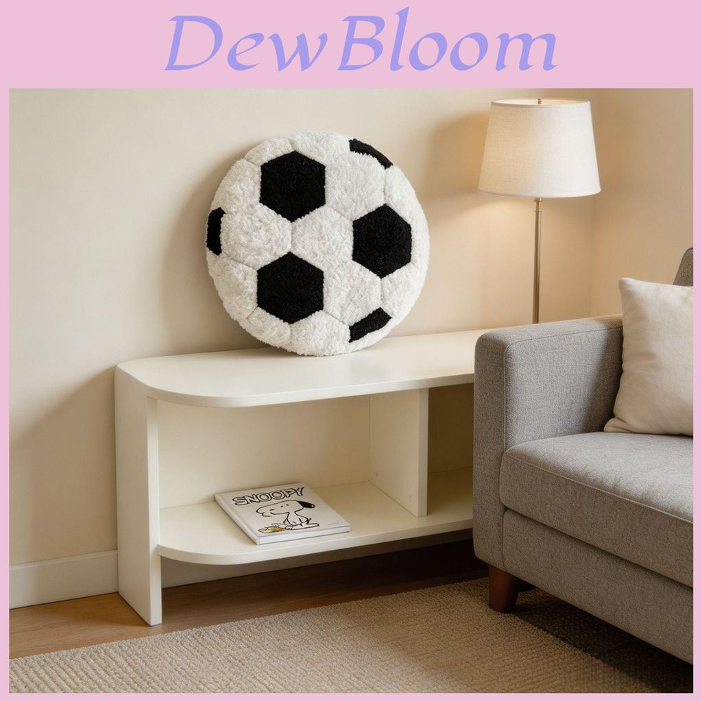 Modern Style Soccer Plush Pillow With Teddy Velvet Cover For Home Decor And Gifts