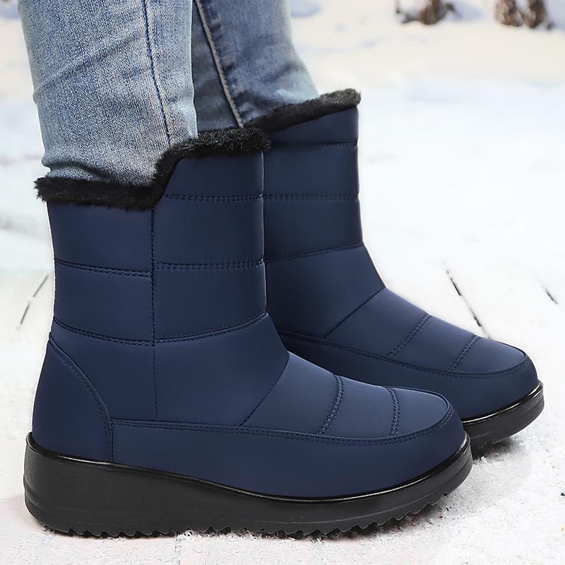 Cotton shoes women's shoes polyurethane long boots warm high-top women's boots piled thickened snow boots cold-proof warm boots