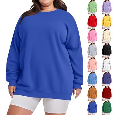 Plus Size Sweatshirt For  Women Oversized Crewneck Long Sleeve Pullover Tops