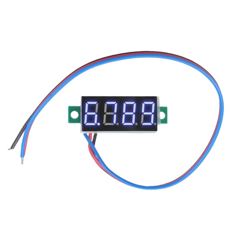Funcational 4Digit LED Voltmeter Voltage Tester Panel Meter DC0-100V With Reverse Connection Protections for Car