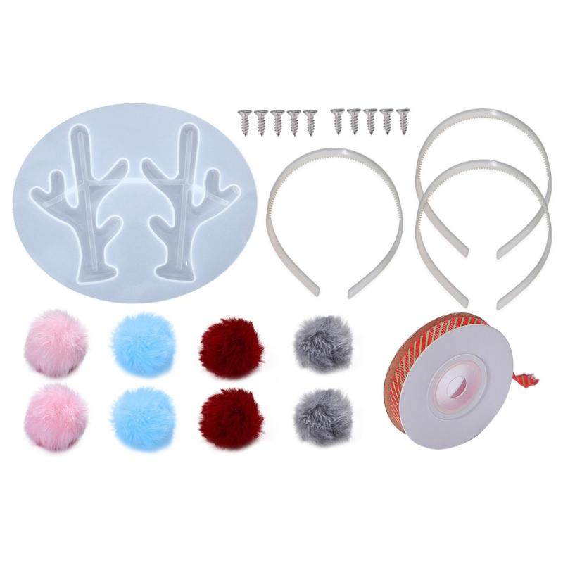 

Сделай сам Заколки для волос с лосиными рогами Формы для литья Заколка для волос Ювелирная форма Силиконовая смола Эпоксидная форма Заколка Форма для эпоксидной смолы с агатовым кристаллом 1