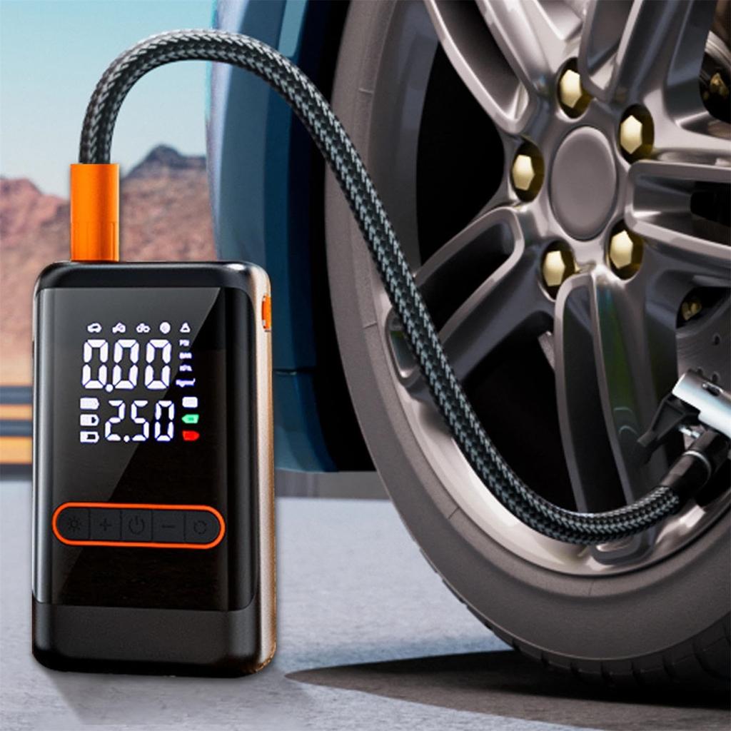 Tire Inflator Portable Compressor-Cordless Electric For Car | Auto With Digital Pressure Gauge | Electric Vehicle Inflation Accessories