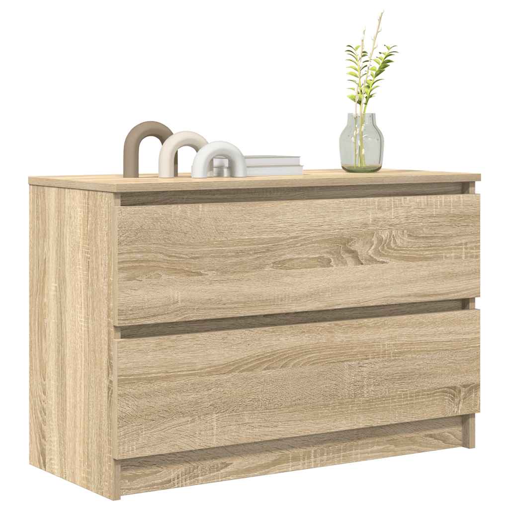 TV Cabinet in Sonoma Oak Finish 80 x 35 x 54 cm Engineered Wood