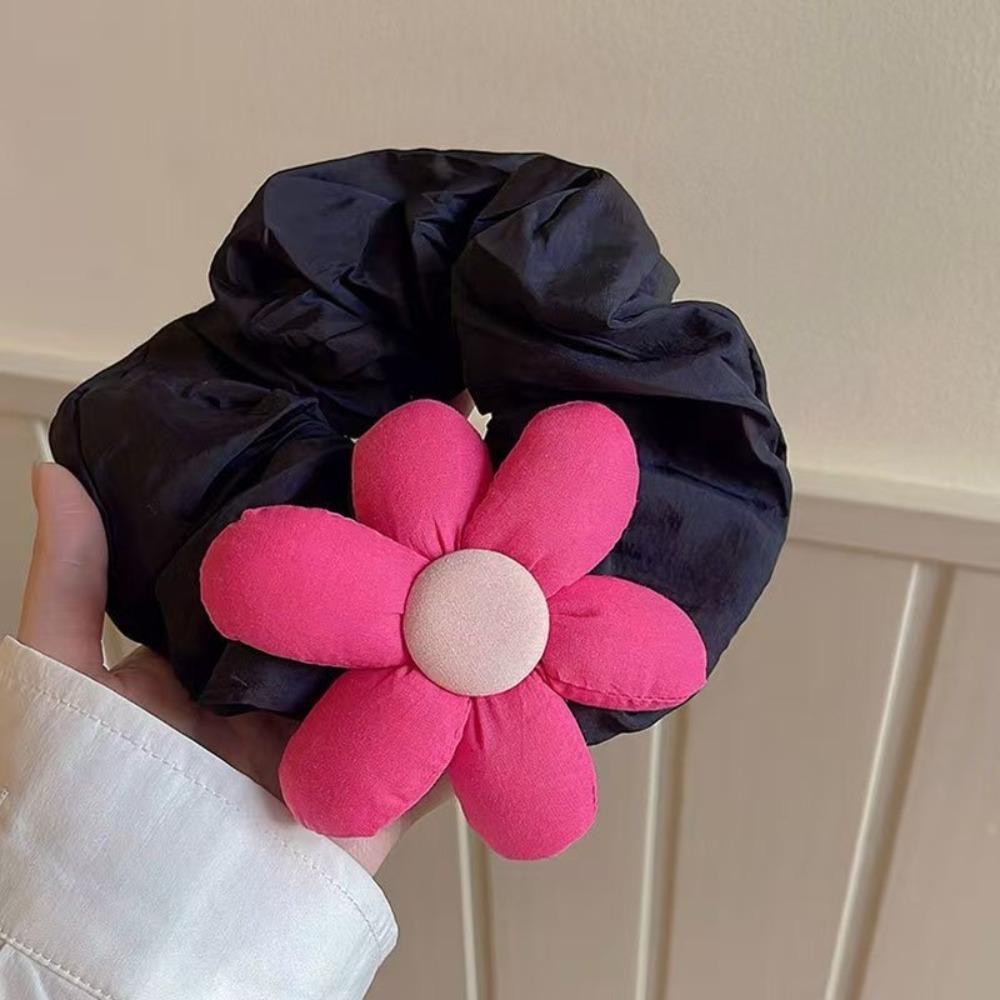 

Большие резинки для волос с цветком, держатели для хвостика, модная резинка для волос для женщин розы красного