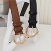 Stylish Black Leather Belt For Women High Quality Genuine Leather Casual Fashion Accessory