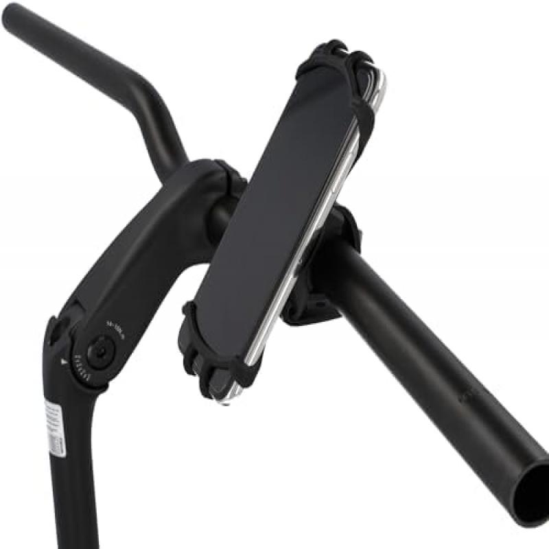 Bike Phone Holder Silicone 360° All-Side Protection for Bicycle Motorcycle Easy Mount Black 1-Pack