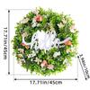 AAAF Alphabet Wreath Green Artificial Wreaths With Hello Sign Flower Wreath For Front Door Wall Window Festival Wreath