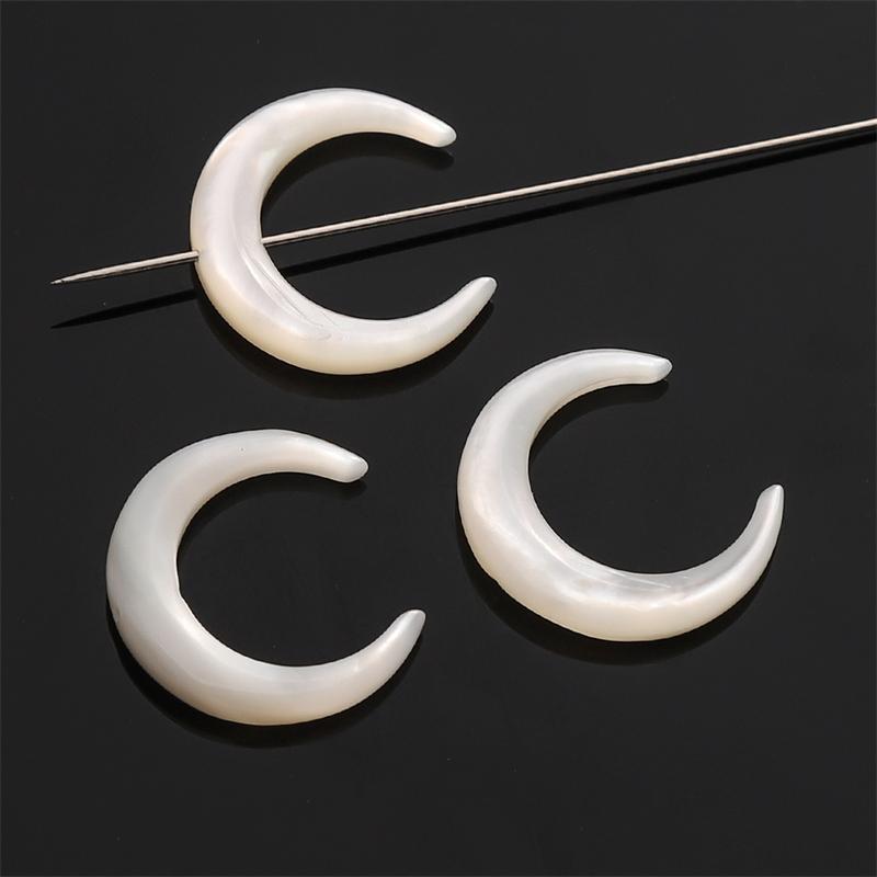 1pc/bag Natural White Shell Crescent Shaped Beads DIY Bracelet Necklace Earrings Jewelry Accessories
