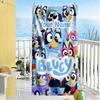 Bluey Customize Your Name Beach Towel Super Soft & Absorbent For Beach Bathroom Outdoor Swimming Pool Camping Picnic Yoga Diving Vacation Accessories