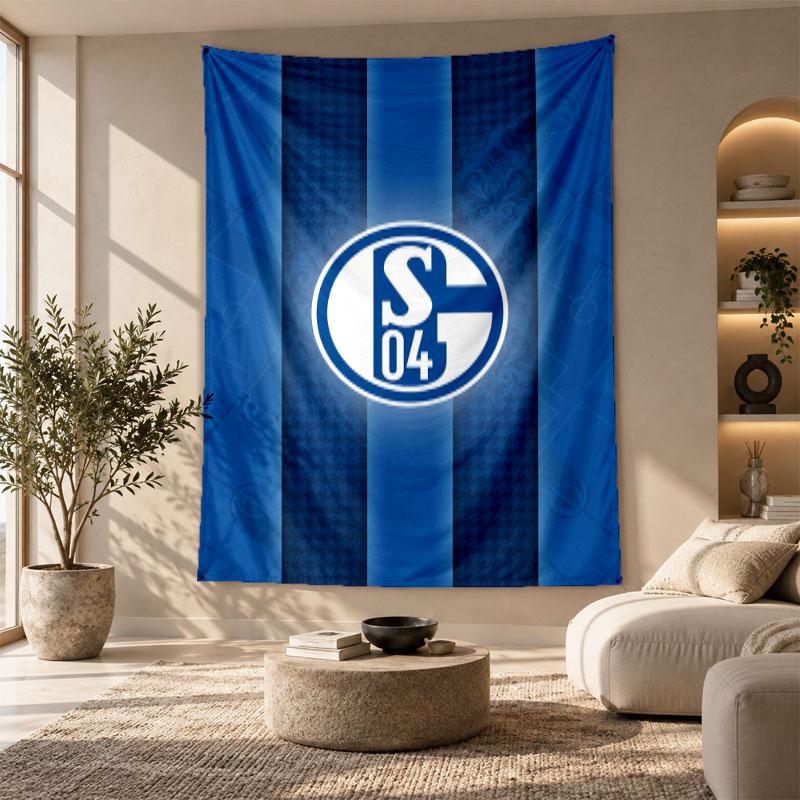 Dekoratives Wandbild, Wandkunst mit Schalke 04 Aufdruck, Leichte Wanddekoration für Schlafzimmer-Hintergrund