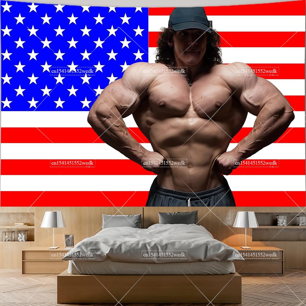 Sam Sulek Women Avoider Tapestry Bodybuilding Flags Room Decor Aesthetic Meme USA Tapestry Background Cloths Gym Flag Banners