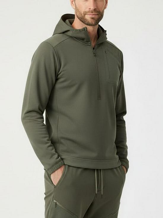 Men's Outdoor Half-Zip Hooded Sweatshirt - APH Series, Long Sleeve for Autumn & Winter Warmth, Bird House Style