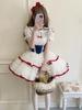 Lolita JSK Jumper Skirt with Dreamy Cute Gothic Lolita Outfit with Ruffles and Mori Idol Light Snow Size M [XHSUKADO] Ribbon, Women's One-Piece Dress,