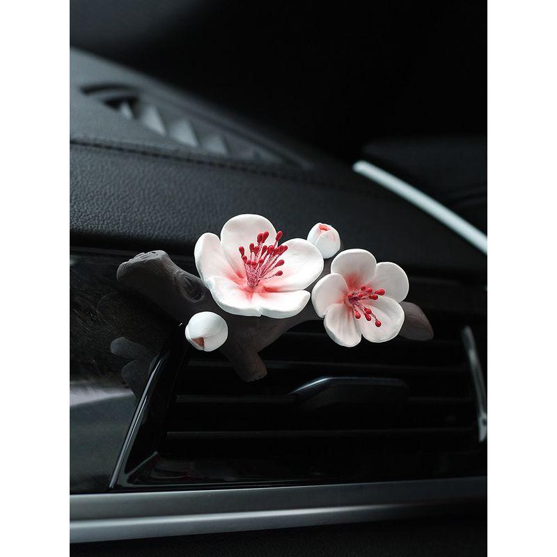 Cherry Blossom Aromatherapy Pear Flower Car Vent Fragrant Stone Car-Mounted Air Conditioning Perfume Decoration Decoration New Car Interior Gift