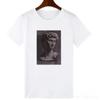 Neuestes Mode David Michelangelo Bedrucktes Grafik-T-Shirt Statue Kaugummi kauend Mode-Print Lustiges Harajuku-T-Shirt