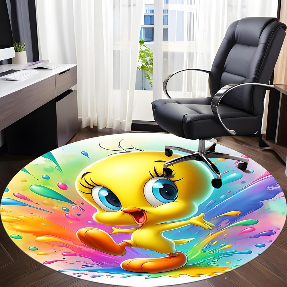 1pc Tweety Bird Chair Carpet for Office Non-Slip, Indoor Non-Slip Washable Carpet, Non-Shedding Mat For Office yy251030043