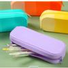 Waterproof Silicone Pencil Case Zippered Stationery Storage Pouch Stationery Bag  Kid Gift