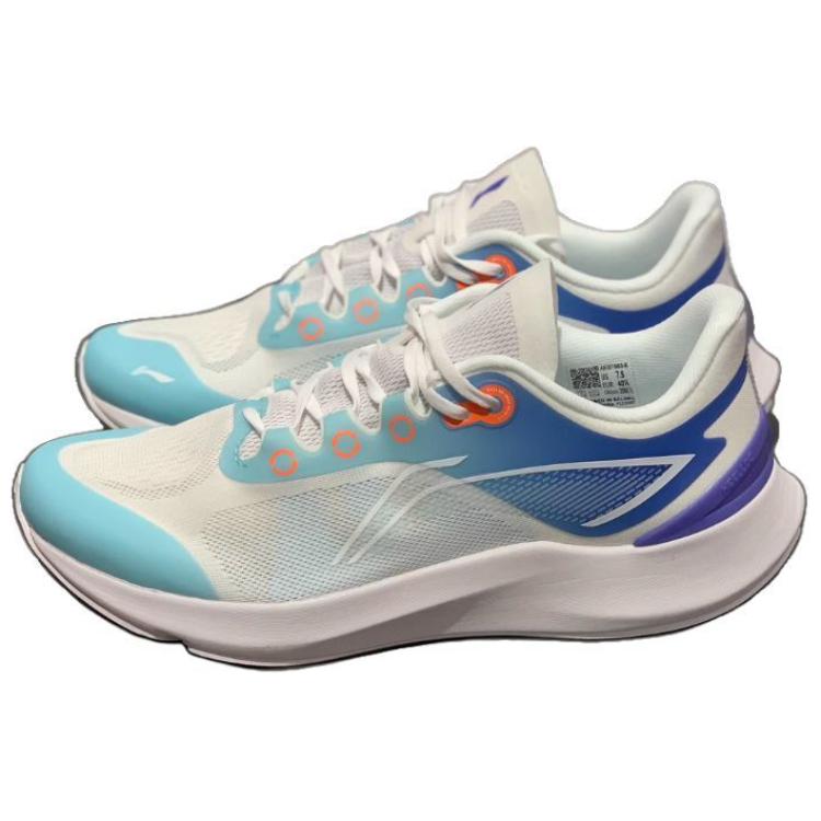 Li-Ning Comfortable Versatile Non-Slip Wear-Resistant Low-Top Running Shoes Men Sneakers White Blue ARBT003-6