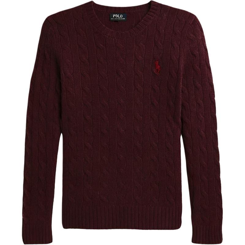 Ralph Lauren Cable-Knit Crew Neck Solid Wool Sweater Women 211581065-023