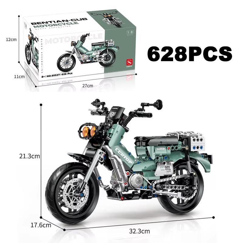 Motorcycle Building Block Set Aldults Racing Model Blocks Motor Racer Bricks Toys for Boys Childrens Halloween Gift