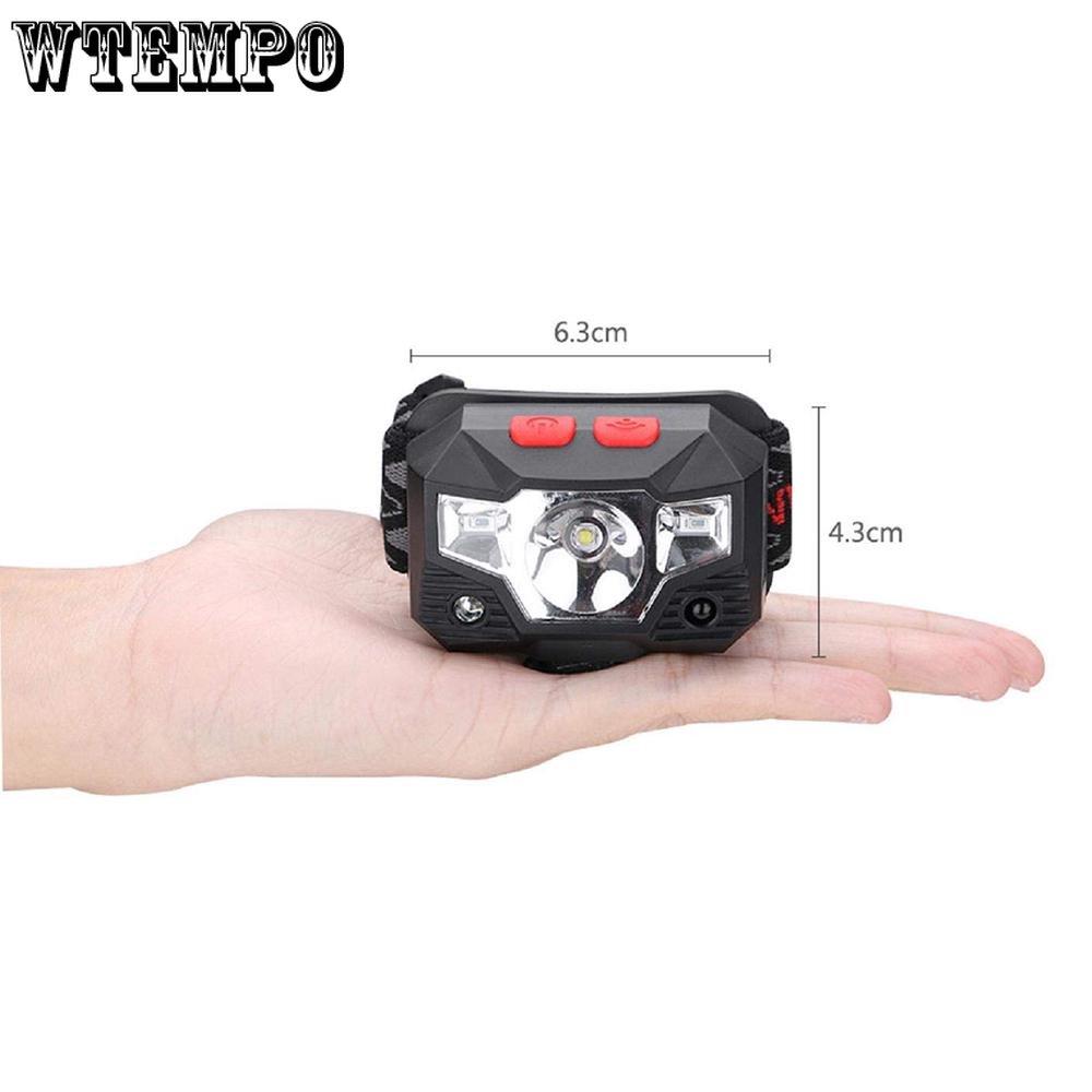 Led Induction Headlight Strong Light Rechargeable Headwear Night Running Fishing Mini Cob Small Head Lamp