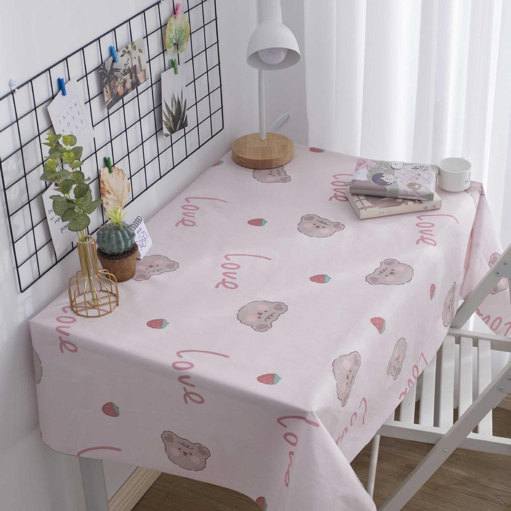 Flannel Tablecloth Girl Heart Cute Cartoon Children'S Room Student Dormitory Desk Decoration Photo Background Cloth