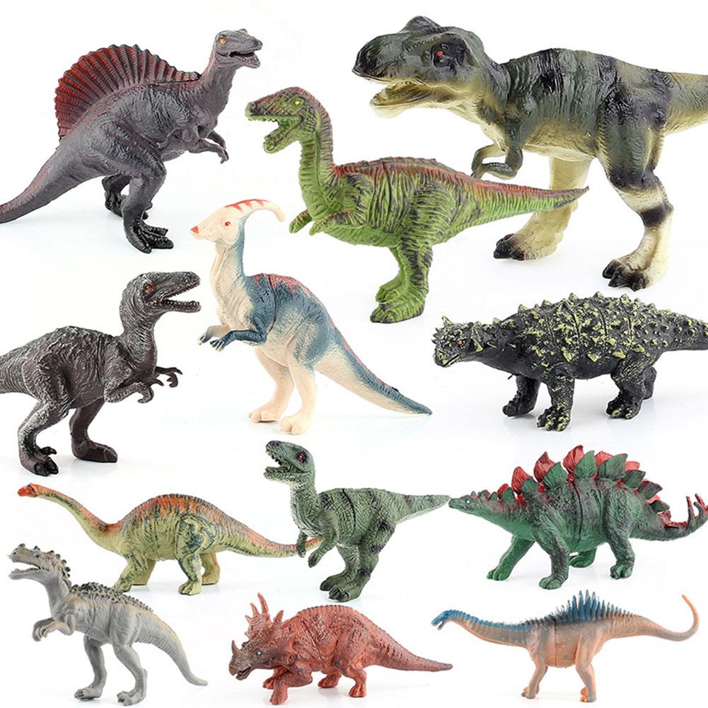 Dinosaur Model Toys Simulation Tynosaurus Rex Stegosaurus Triceratops Static Toy Model Dinosaur World Models Set For Child Gift