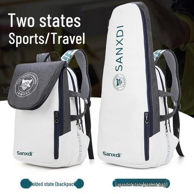 Zaino Bianco da Tennis e Badminton per 3 Racchette - Borsa Sportiva Unisex da Esterno
