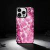 Fashion Pink Leopard Print Phone Case For iPhone 17,16,15,14,13,12,11 Plus,Pro Max,XS,Colored silver phone case