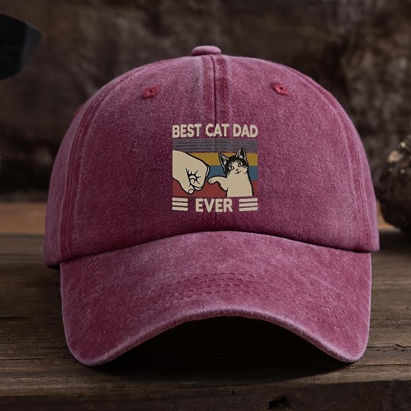 Best Cat Dad Hat with Claw Print and Cat Pattern Adjustable Buckle Design Suitable for Outdoor Activities, Travel, Fun Styling