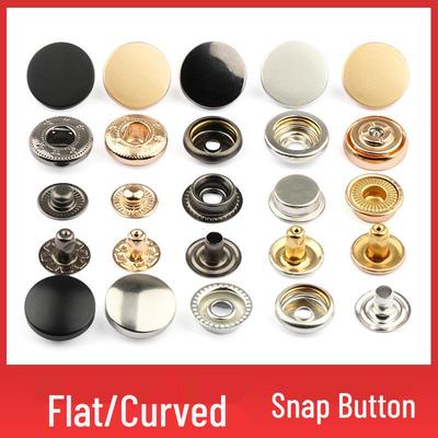 Seamless Metal Snap Button Buckle for Clothes - 4-Button Rivet for Jackets