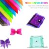 Holographic Clear PVC Vinyl Waterproof Iridescent Transparent TPU Jelly Plastic Fabric Fluorescent Transparent Film for Hair Bow