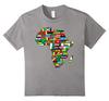 Afrikaanse Afrika Landen Vlag Kaart Unisex T-shirt Korte Mouw Casual 100% Katoen T-shirts