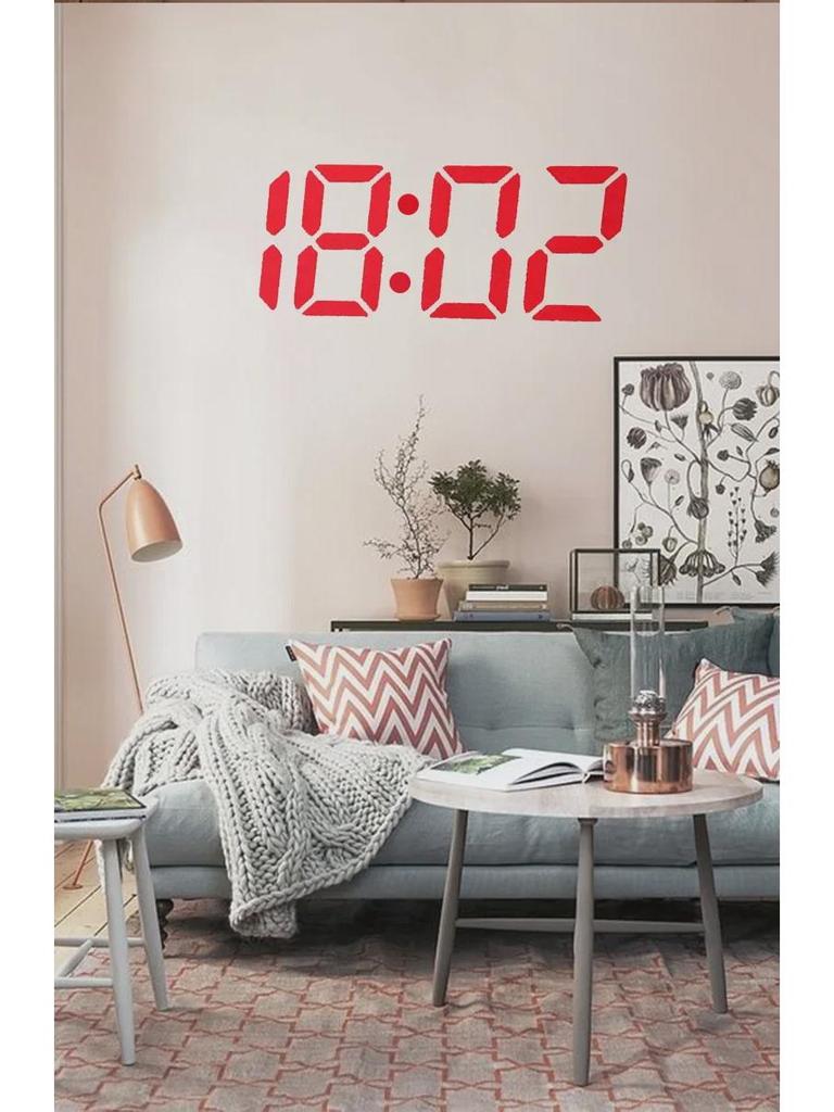 LED Projection Clock and Night Light: Large Character Display with Electronic Projection Lamp