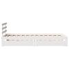 Solid Wood Bed with Drawers White 90x200 cm Pine
