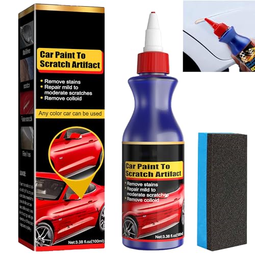 Car scratch remover, scratch repair compound, car scratch remover [2025 new model 100ml + sponge included] Car scratch remover, stain removal, sh