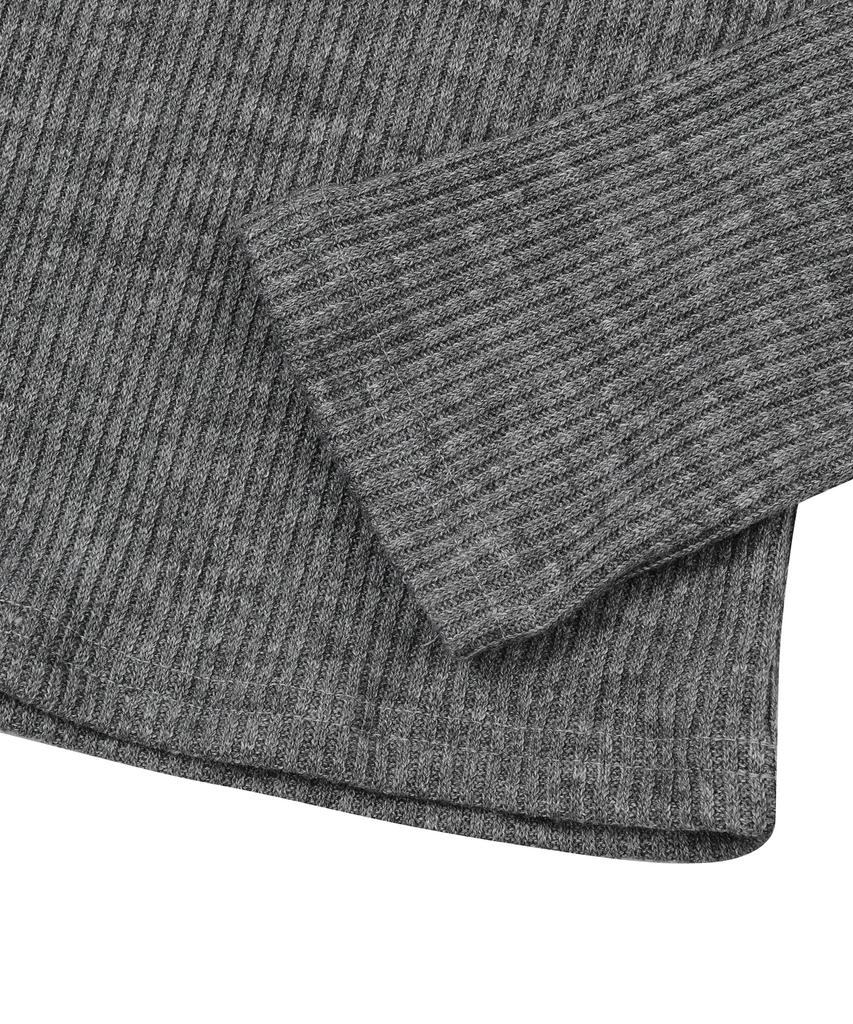 MUCENT Era U-Neck Ribbed Long Sleeve Tee (6 Colors)