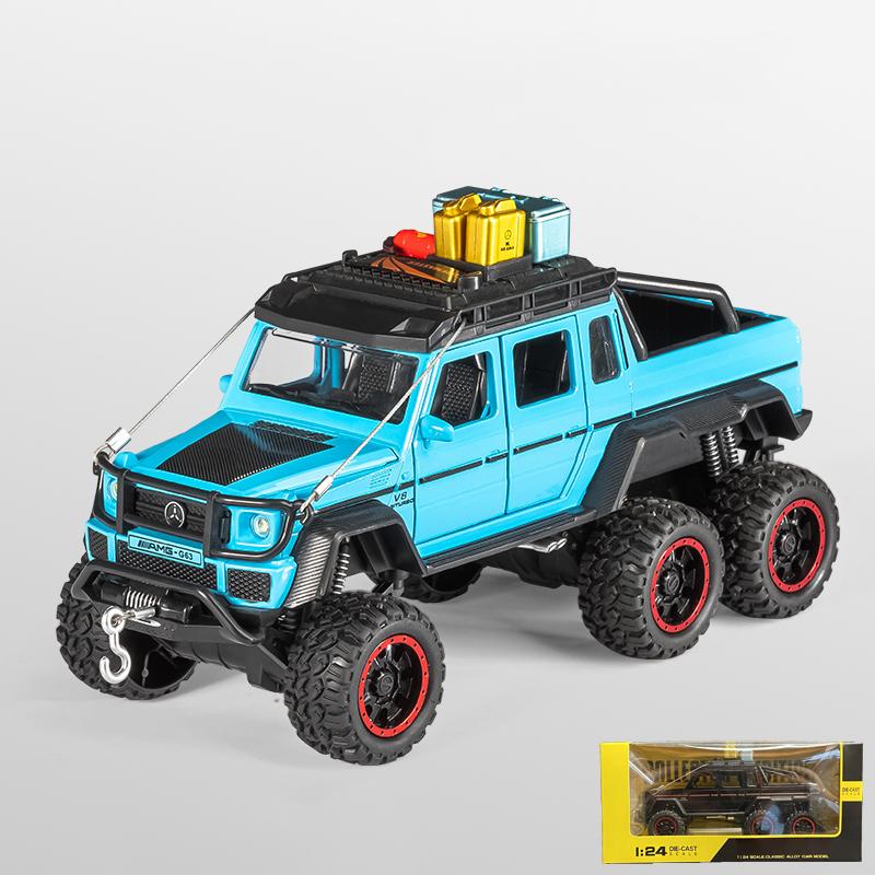 1:24 Mercedes G63 6x6 Adventure Edition Позашляховик для бездоріжжя Металева лита модель автомобіля Орнаменти для симуляції в приміщенні Подарунки на день народження Другу