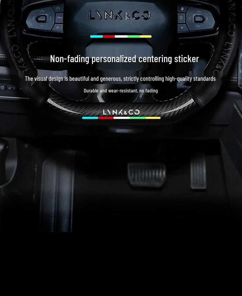 Lynk & Co 03 Steering Wheel Cover: Carbon Fiber Special Grip, Fits Models 01-09