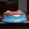 Chinese Bonsai Flowerpot with Holes Mini Ceramic Bonsai Succulent Plants Pot Planter for Home Garden Decor
