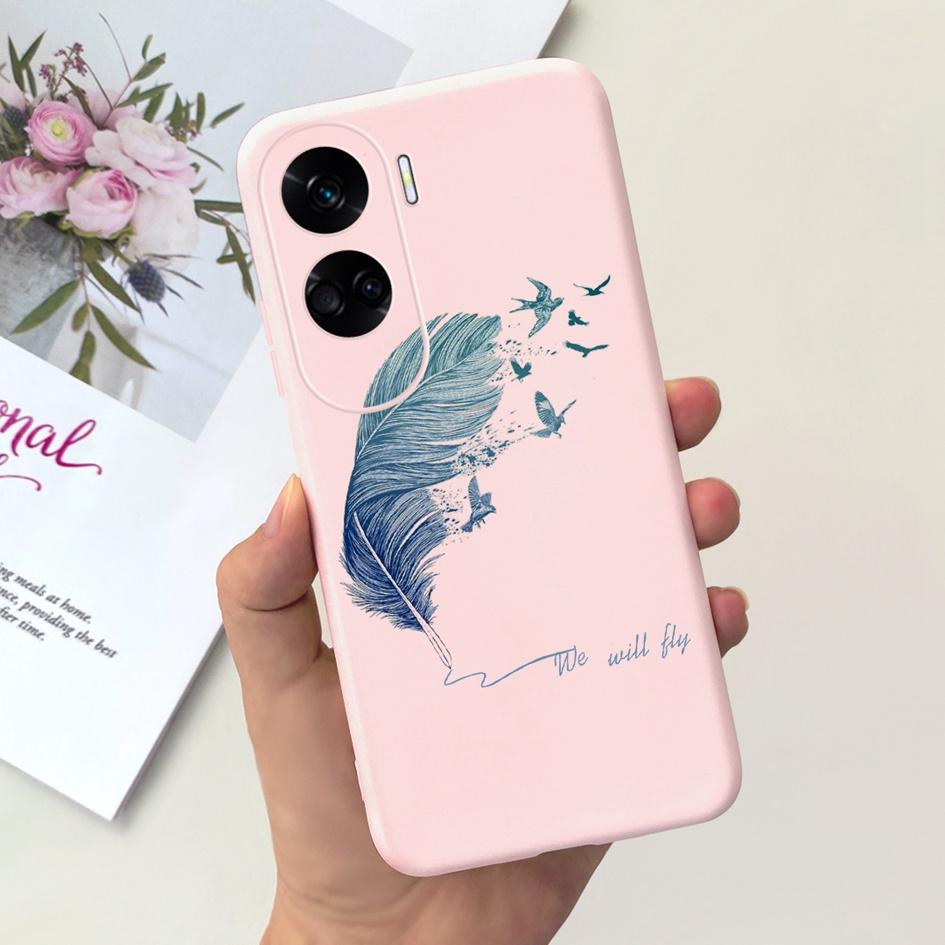 For Cover Honor 90 Lite Phone Case CRT-NX1 Fashion Butterfly Cartoon Slim TPU Soft Silicone Back Cover For Honor 90Lite 5G Funda