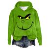 Women's Hooded Long Sleeve Christmas Printed Flannel Top Hooded Sweatshirt
