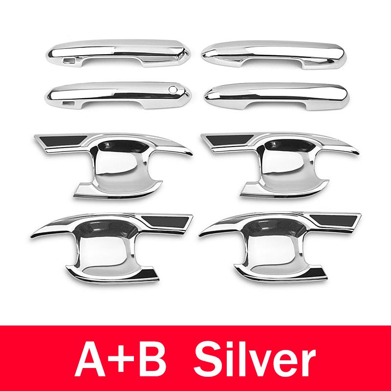 For Toyota Highlander XU70 Kluger 2020-2022 2023 Hybrid Carbon Car Side Door Handle Cover Door Bowl Trim Stickers Accessories