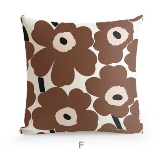 Nordisch Finnisch Sonnenblumenpflanze Blumendruck Kurzer Plüsch Kissenbezug Zuhause Sofa Kissen Kissenbezug
