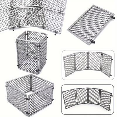 4 buc MOC DIY Bază Militară WW2 Plasă Gard Sârmă Ghimpată Plasă Izolare pentru Model Clădire SWAT Oraș Set Cărămizi
