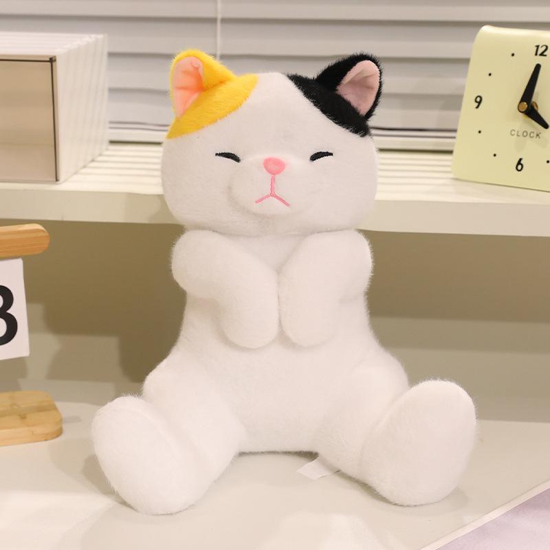 Плюшевая игрушка кошка калико: Милая Мультяшная Кукла-Компаньон для Детей 35cm