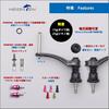 HEIGHTEN 45-50mm Adjustable Reel Handle (No Knob) for Shimano and Daiwa Arch Series Spinning Reels (Black, 45-50mm Adjustable) (883)